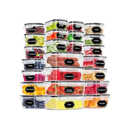 48-Count Food Storage Containers with Airtight Lids
