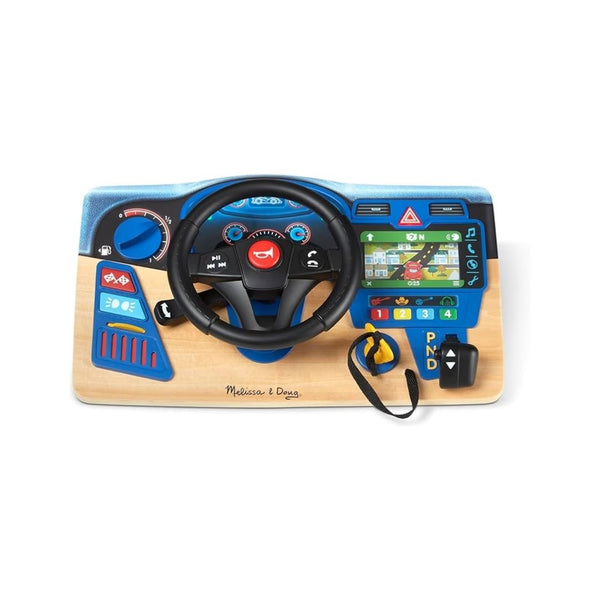 Melissa & Doug Vroom & Zoom Interactive Wooden Dashboard Steering Whee ...