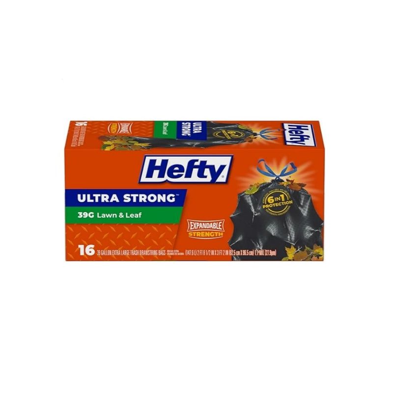  Hefty Ultra Strong Lawn and Leaf Large Trash Bags, 39 Gallon,  16 Count : Industrial & Scientific