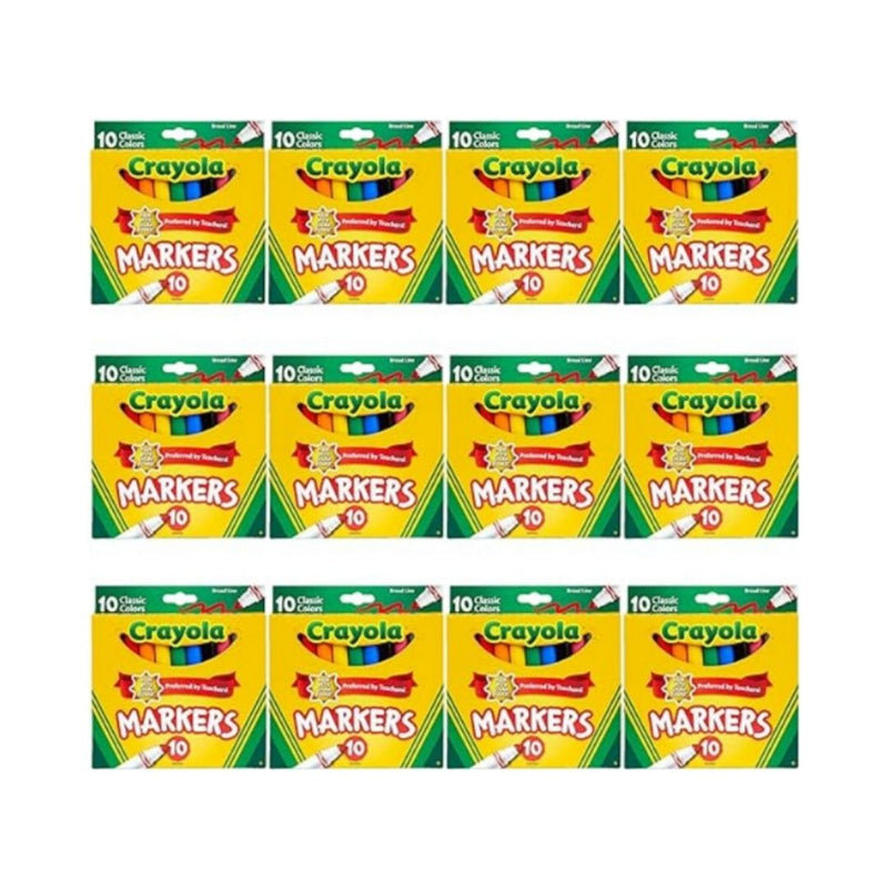 12 Packs of Crayola Broad Line Markers