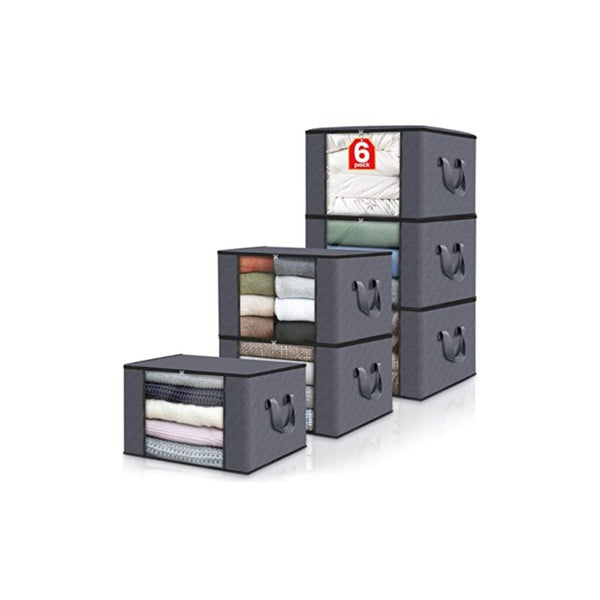 6 Pack Of Foldable Closet Storage Containers