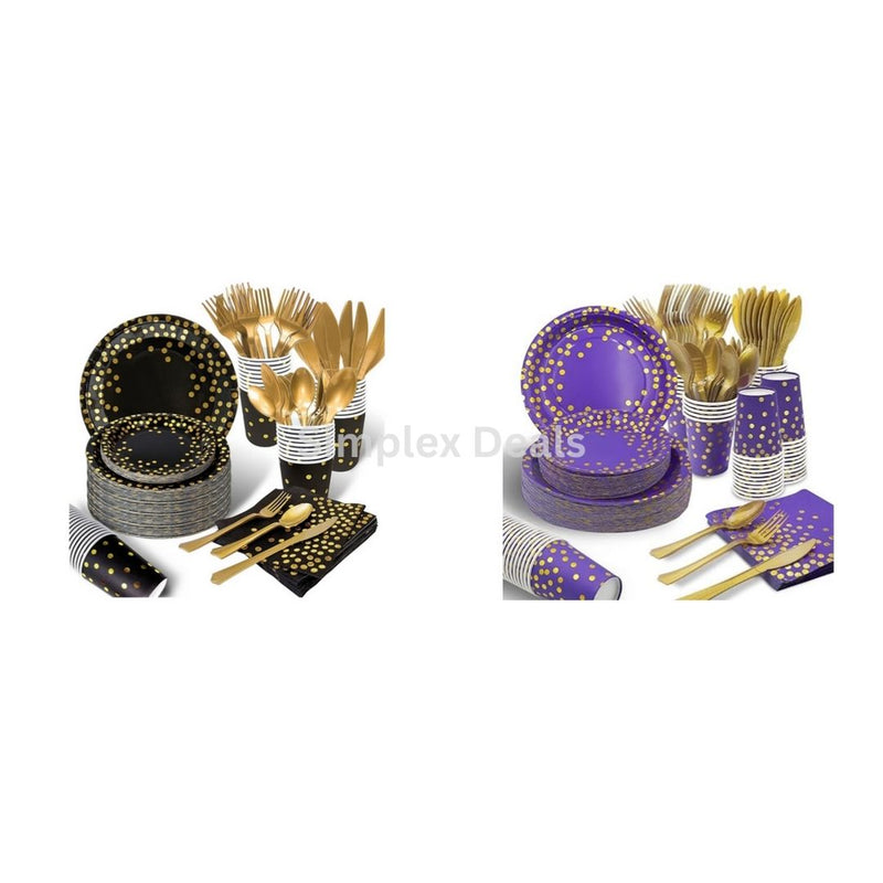 350 Piece Disposable Party Dinnerware Set (2 Colors)