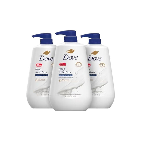 3-Pk Dove Body Wash with Pump 30.6 Fl Oz Bottles