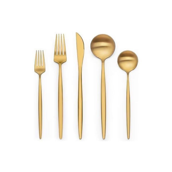 40 Piece Gold Silverware Set, Service for 8