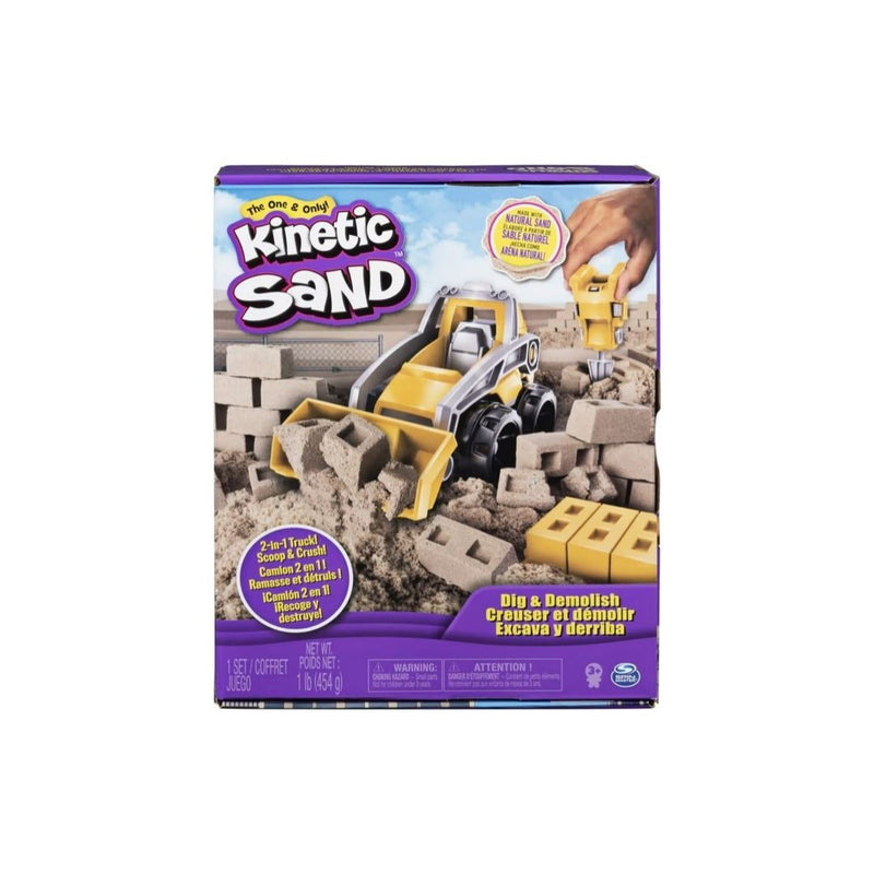 Kinetic Sand Dig & Demolish Playset with 1lb and Toy Truck