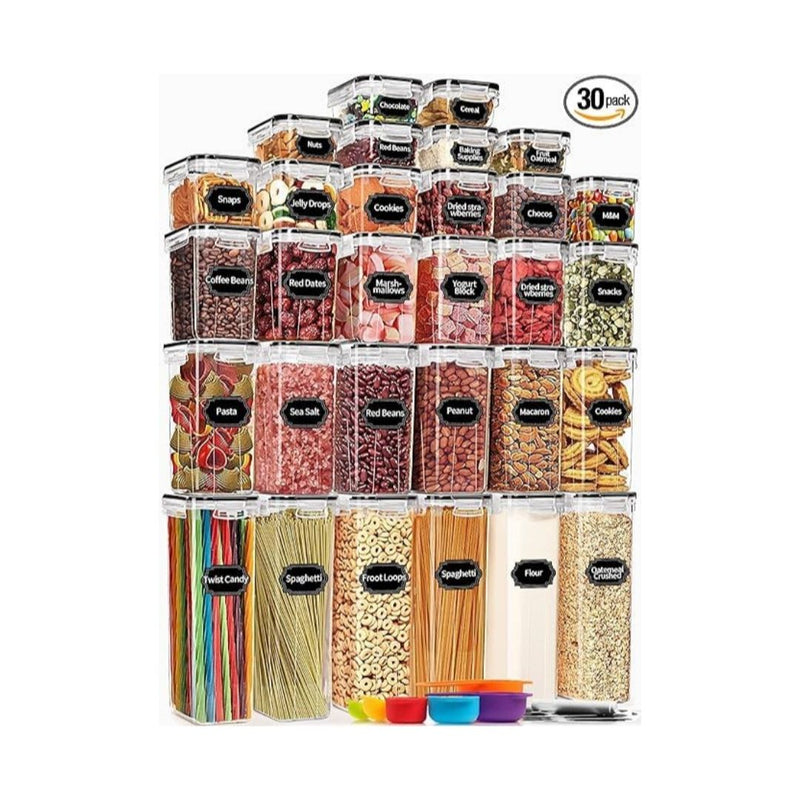 30 Pack Airtight Food Storage Containers