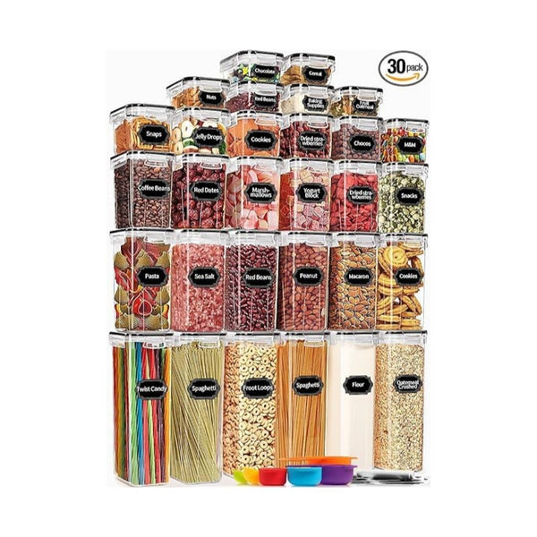 30 Pack Airtight Food Storage Containers