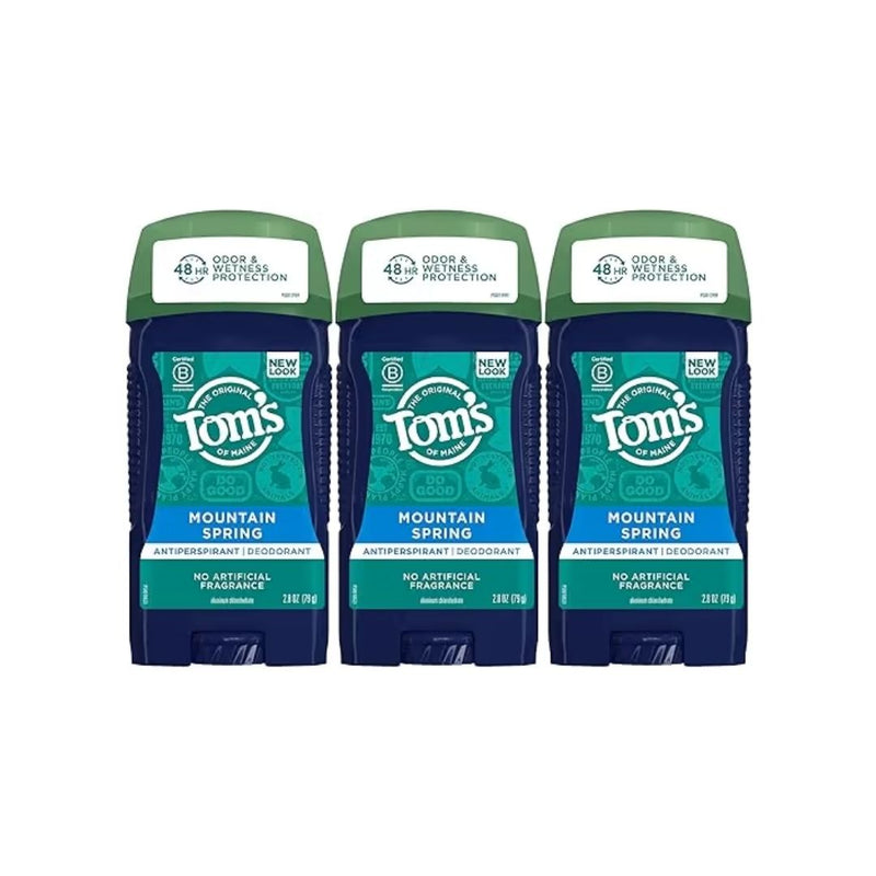 3-Pack Tom's of Maine Antiperspirant Deodorant for Men, Mountain Spring