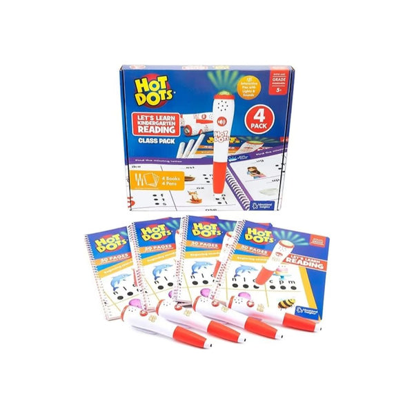 4 Pack Educational Insights Hot Dots Let's Learn Kindergarten Reading Classroom Bundle