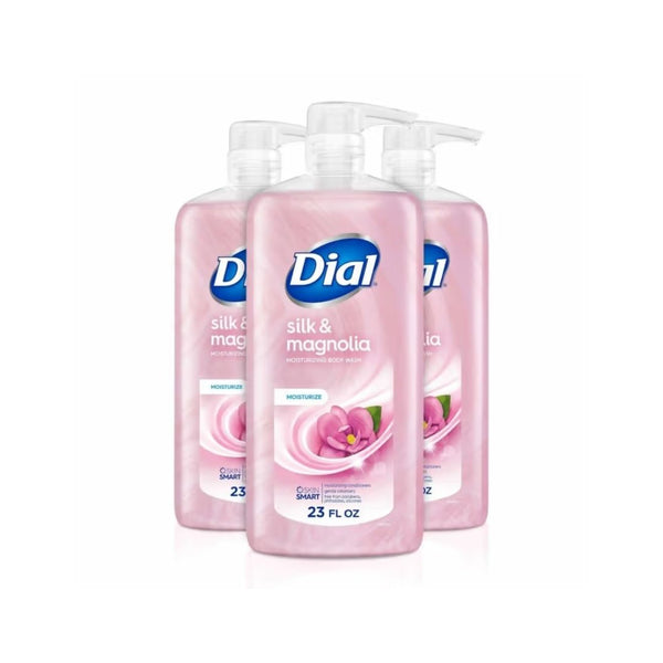 3 Bottles of Dial Body Wash, Silk & Magnolia