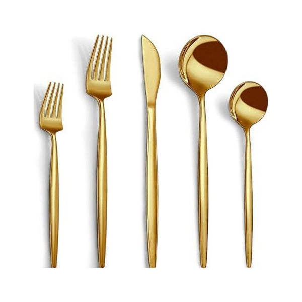 40-Piece Gold Stainless Steel Silverware Set, Service for 8