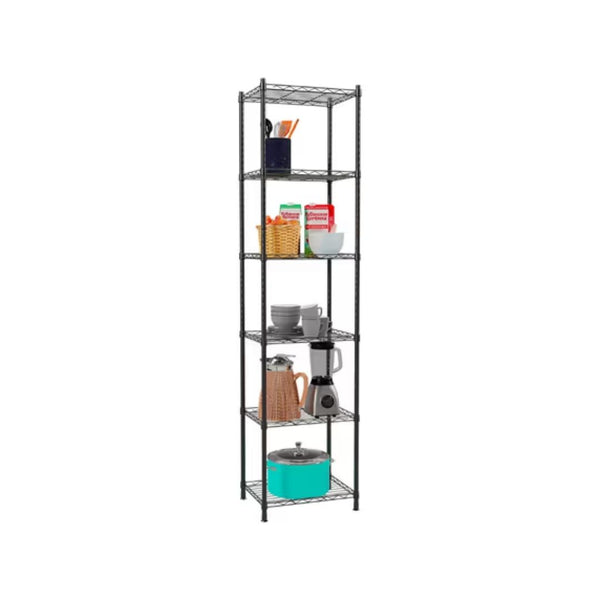 6-Shelf Adjustable Metal Wire Storage Shelving Unit