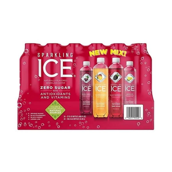 24-Pack Sparkling Citrus Ice Variety Pack, 17 Fl Oz Bottles