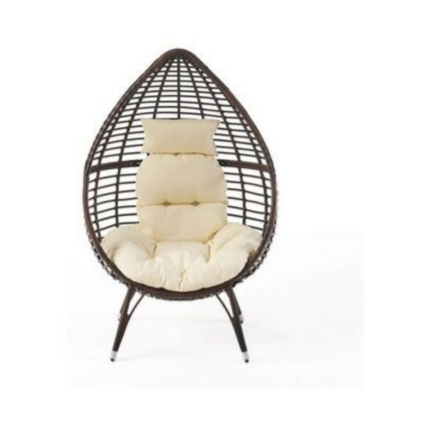 Christopher Knight Home Cutter Teardrop Wicker Lounge Chair with Cushion