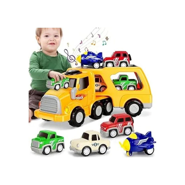 5-in-1 Transport Vehicles Toys with Light & Sound