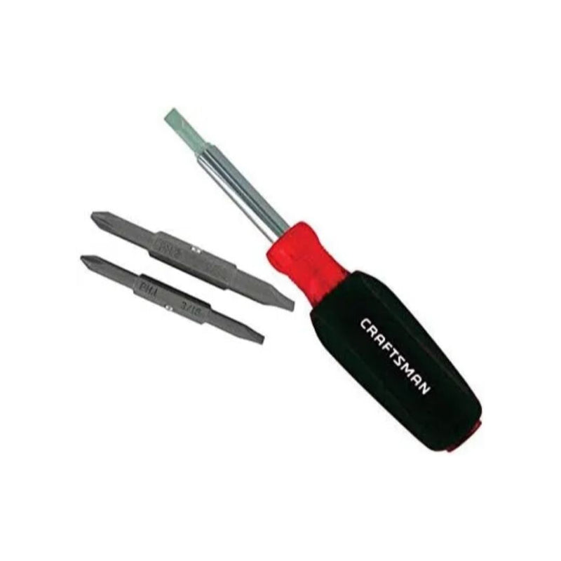 Craftsman Screwdriver With 6 Multi-Bits In Handle Storage