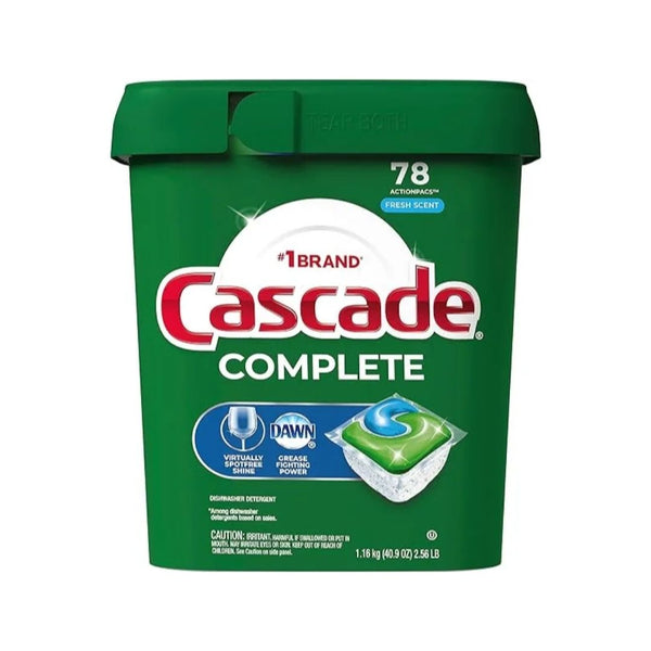78 Count Cascade Complete Dishwasher Pods – Fresh Scent ActionPacs
