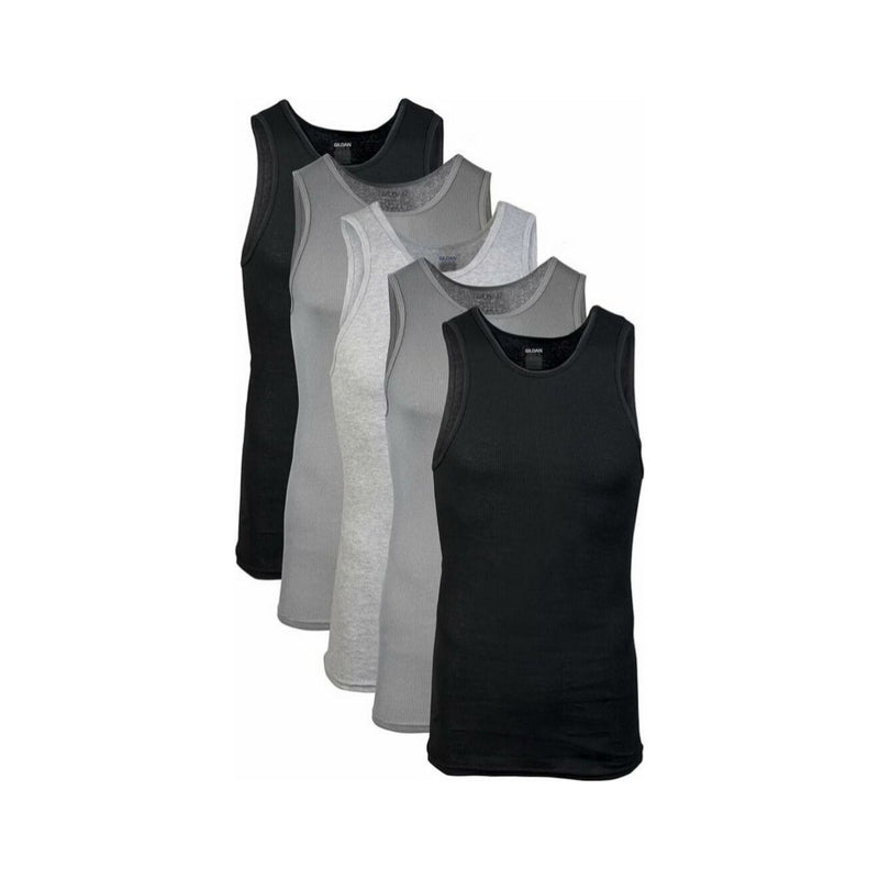 5 Pack Gildan Men’s A-Shirt Tanks