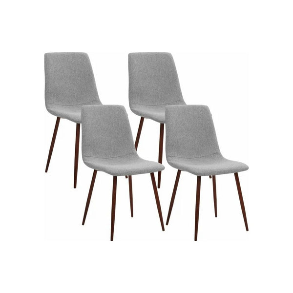 CangLong Set of 4 Kitchen Fabric Cushion Modern Mid Century Chairs