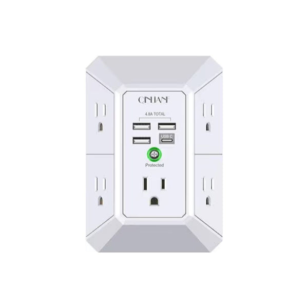 5-Outlet Wall Surge Protector