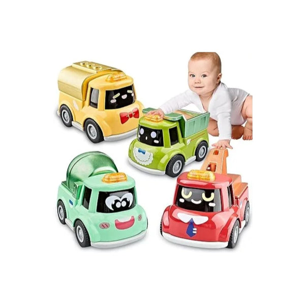 4 Pcs Die-Cast Metal Toy Cars & Trucks