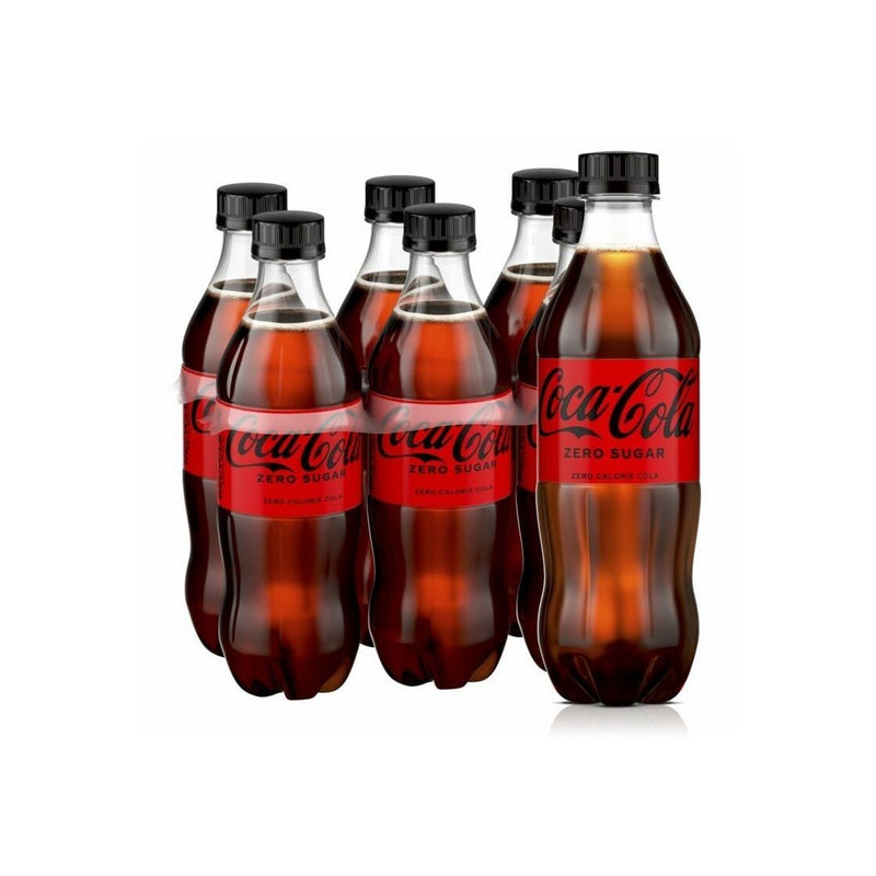 6 Pack of Coke Zero Sugar Diet Soda Soft Drink
