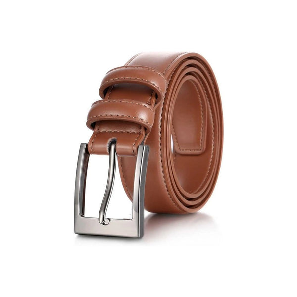 Marino’s Men Genuine Leather Dress Belt with Single Prong Buckle