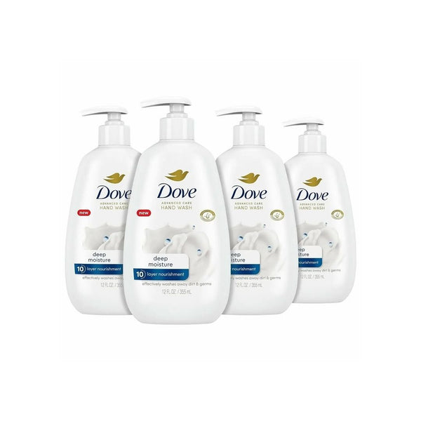 4 Bottles of Dove Advanced Care Hand Wash Deep Moisture