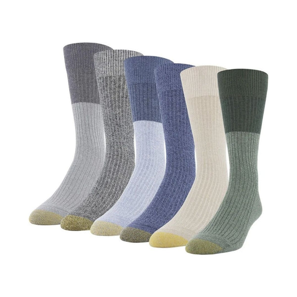 6 Pairs Of Goldtoe Men’s Stanton Crew Socks
