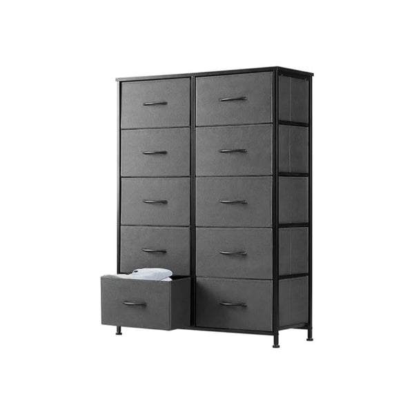 10-Drawer Dresser with Fabric Bins