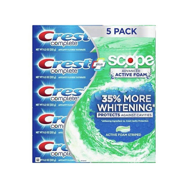 5-Pack Crest Complete Advanced Flavored Toothpaste