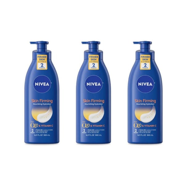 3 Bottles of NIVEA Nourishing Skin Firming Body Lotion + Get $5 Amazon Credit!