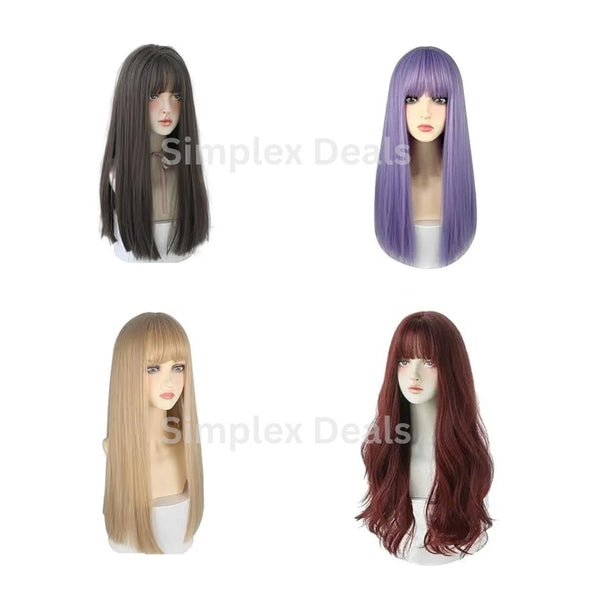 22 Inch Long Straight Hair Wig (15 Colors)