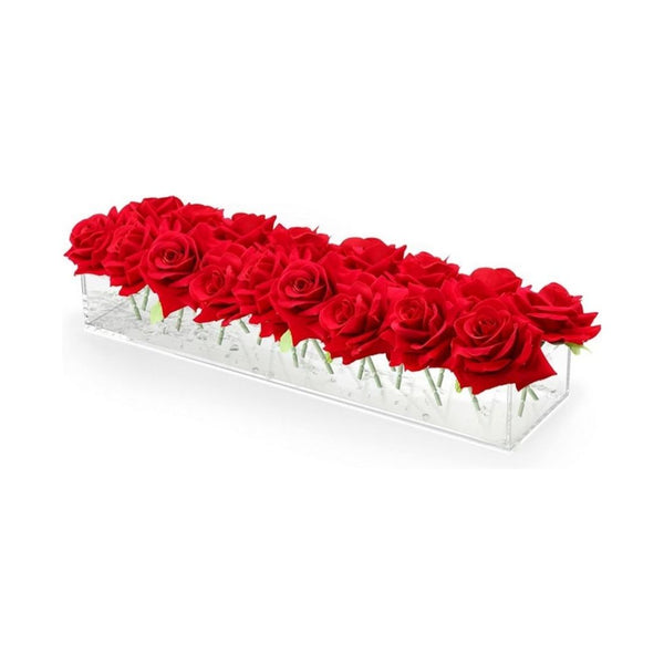 Clear Acrylic Rectangle Flower Vase