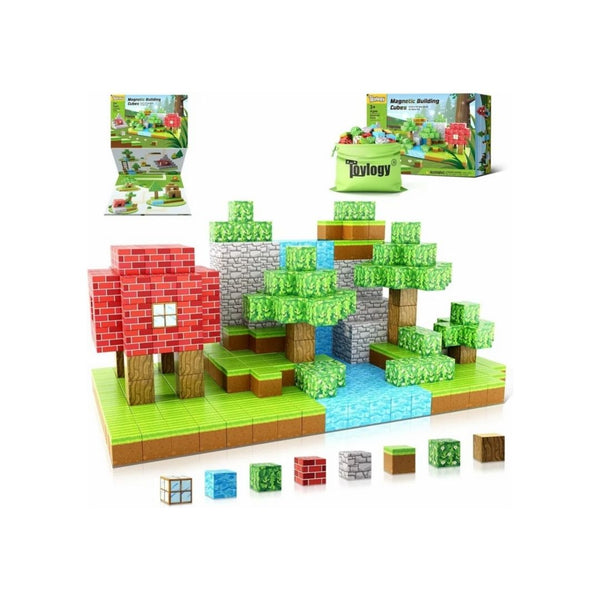 48 Pcs Magnetic Blocks-Build Mine Magnet World Edition