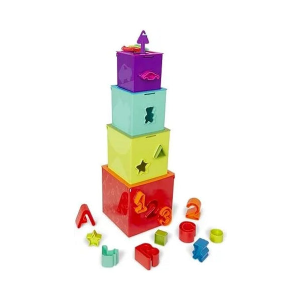 Battat Sorting & Stacking Boxes, Nesting Toddler Play Cubes