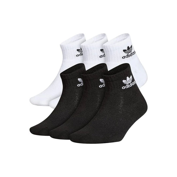 6-Pairs adidas Originals Kids-Boy’s/Girl’s Trefoil Cushioned Quarter Socks