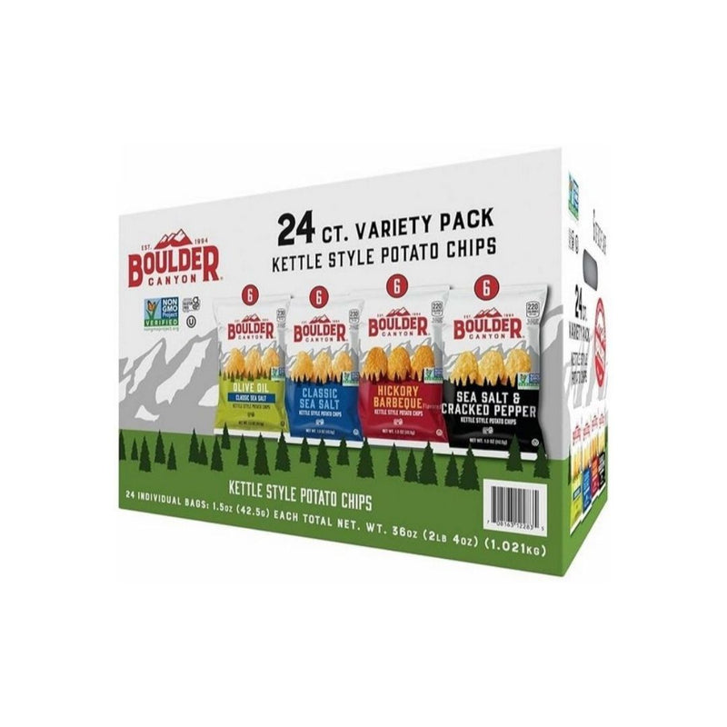 24 Snack Bags Of Boulder Canyon Potato Chip Variety Pack simplexdeals
