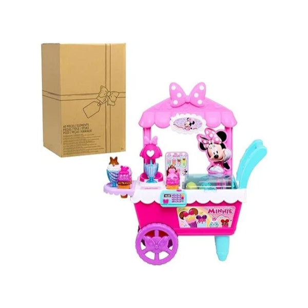 Disney Junior Minnie Mouse Ice Cream Cart Playset with 40-Pieces