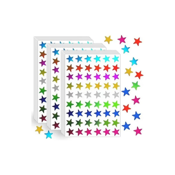 1,620 Color Foil Star Stickers