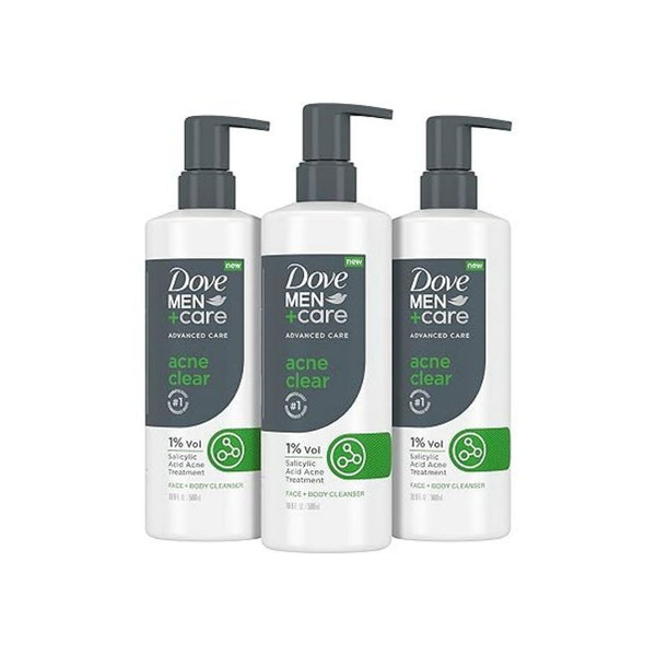3-Count DOVE MEN + CARE Advanced Care Cleanser Acne Clear