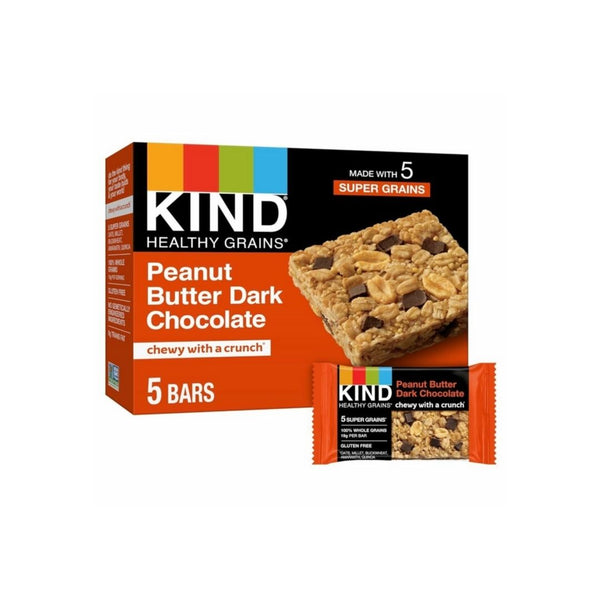 5 Count Kind Healthy Grains Bars, Peanut Butter Dark Chocolate