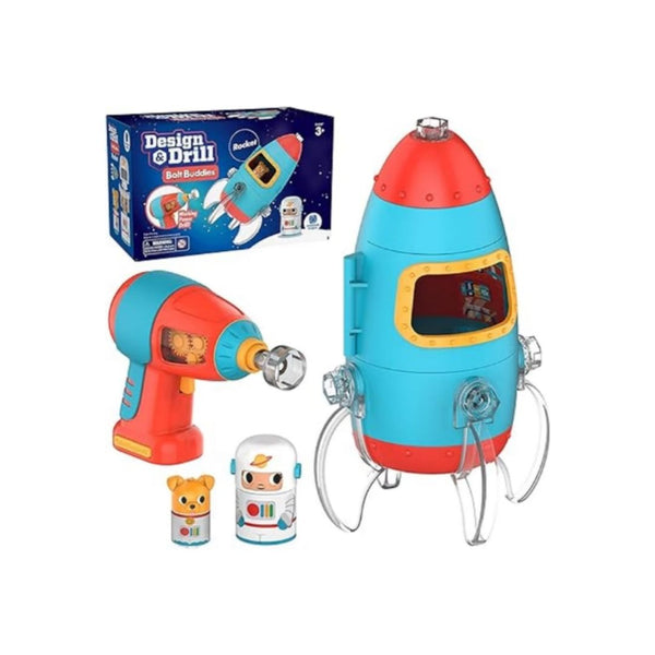 Educational Design & Drill Rocket Toy with Electric Drill