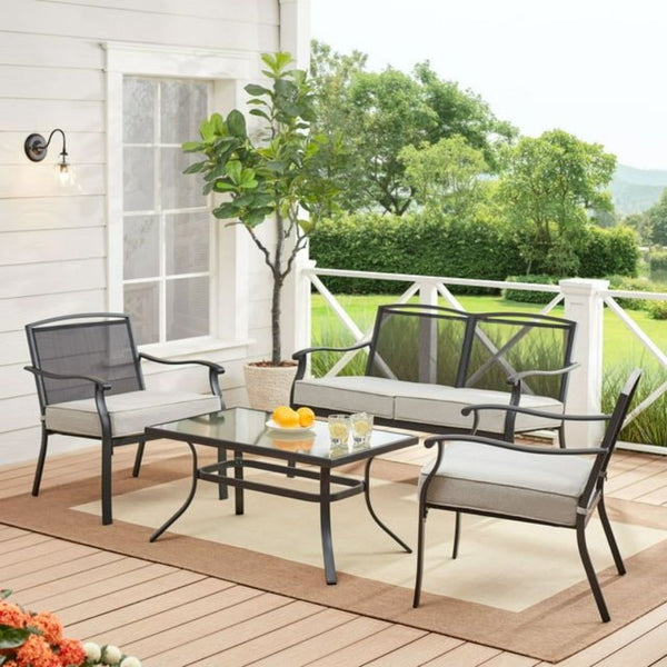4-Piece Outdoor Patio Conversation Set