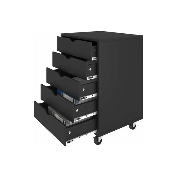 5 Drawer Chest Mobile File Cabinet with Wheels