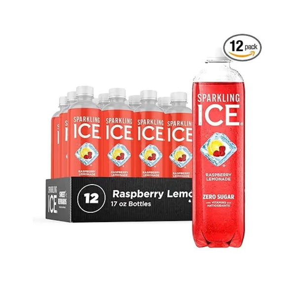 Sparkling Ice, Raspberry Lemonade (Pack of 12)