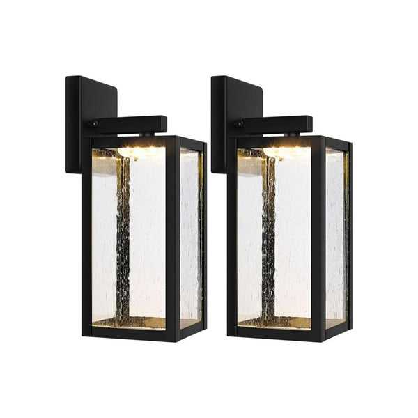 2-Pack LED Outdoor Light Fixture Wall Mount