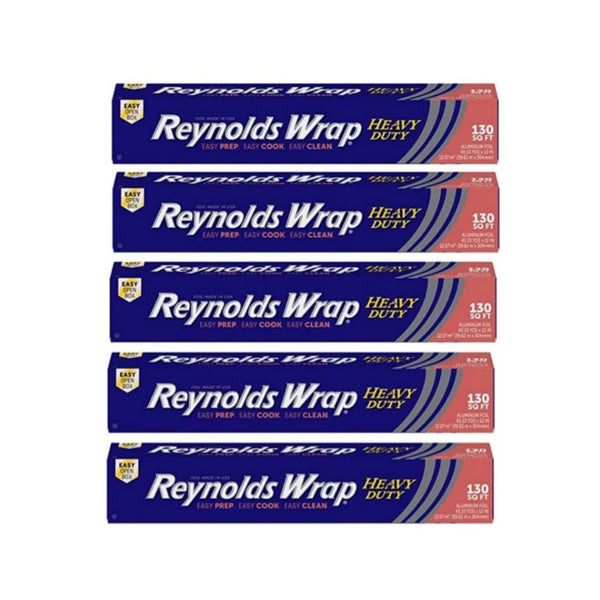 Get 5 Reynolds Wrap Heavy Duty Aluminum Foil, 130 Square Feet + Get $15 Amazon Promotional Credit