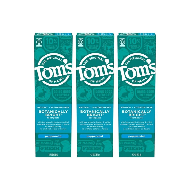 3-Pack Tom's of Maine Toothpaste, Peppermint