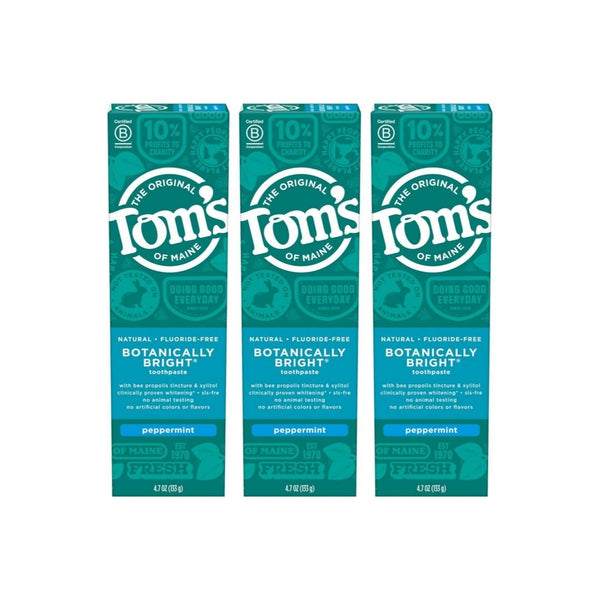 3-Pack Tom's of Maine Toothpaste, Peppermint